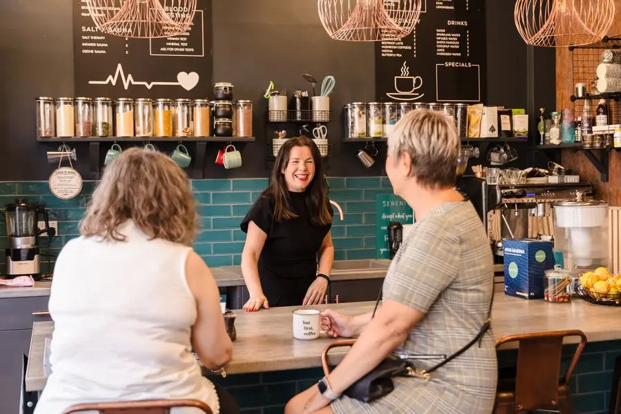 The counter and cafe